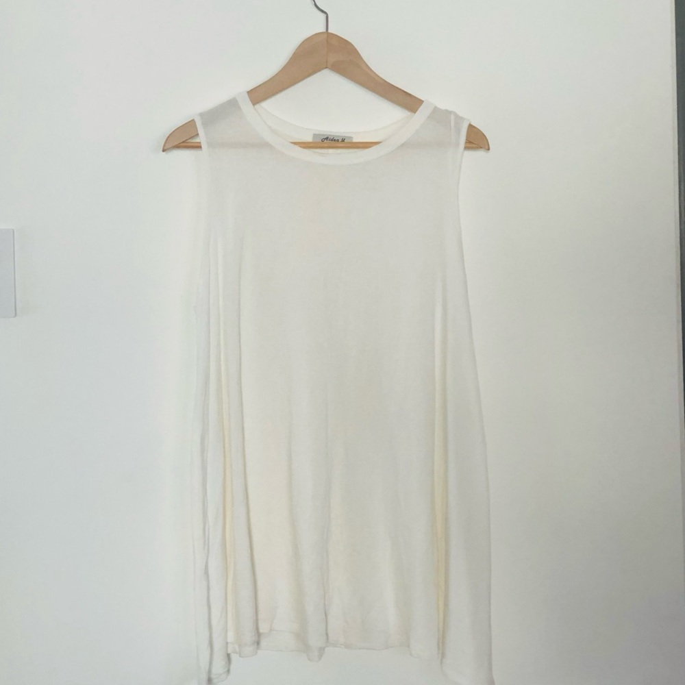 White A Line Lightweight Dress or Swim Suit Cover Up Dress Size XS